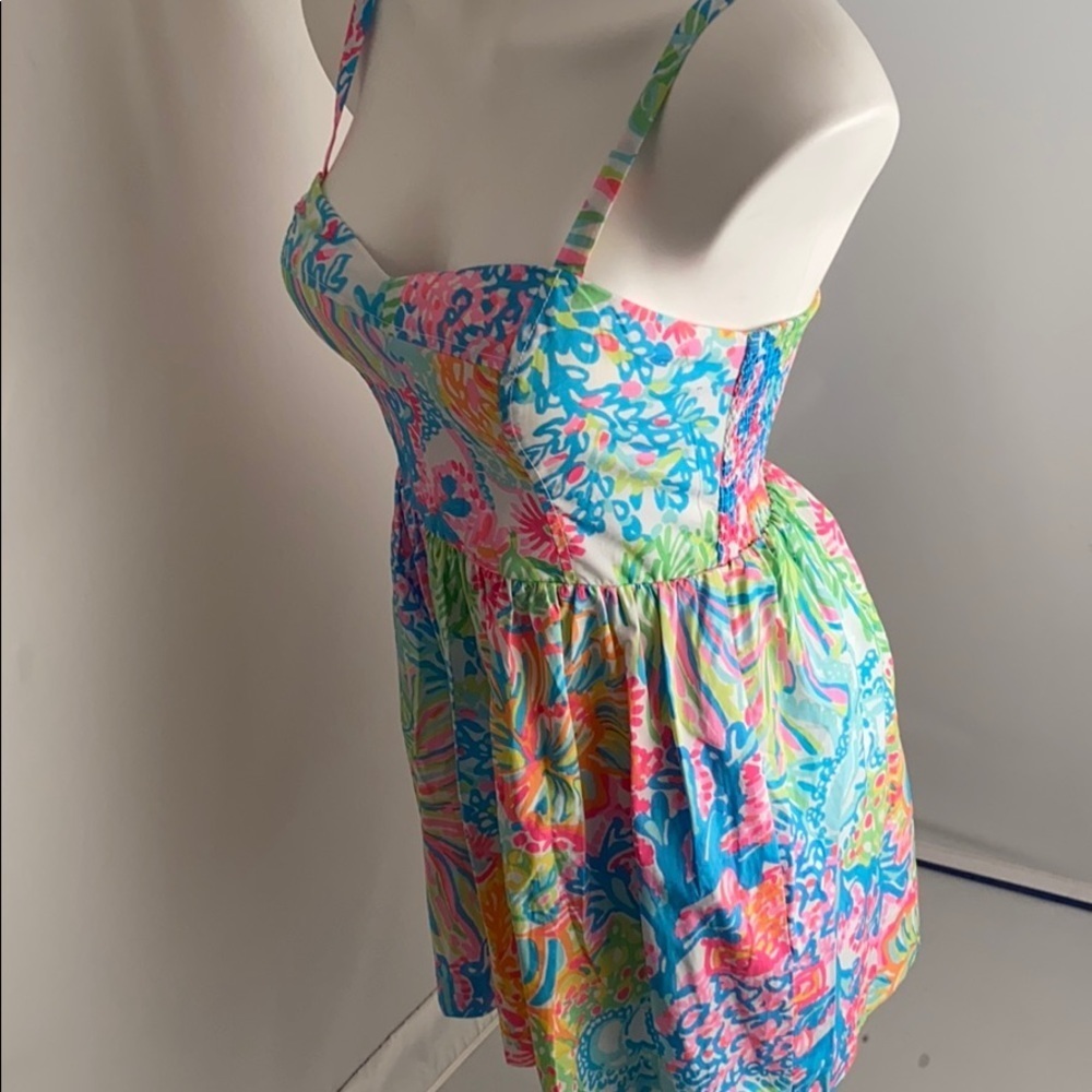 Lilly Pulitzer Ardleigh bright multicolor print Lovers Coral - Picture 4 of 15